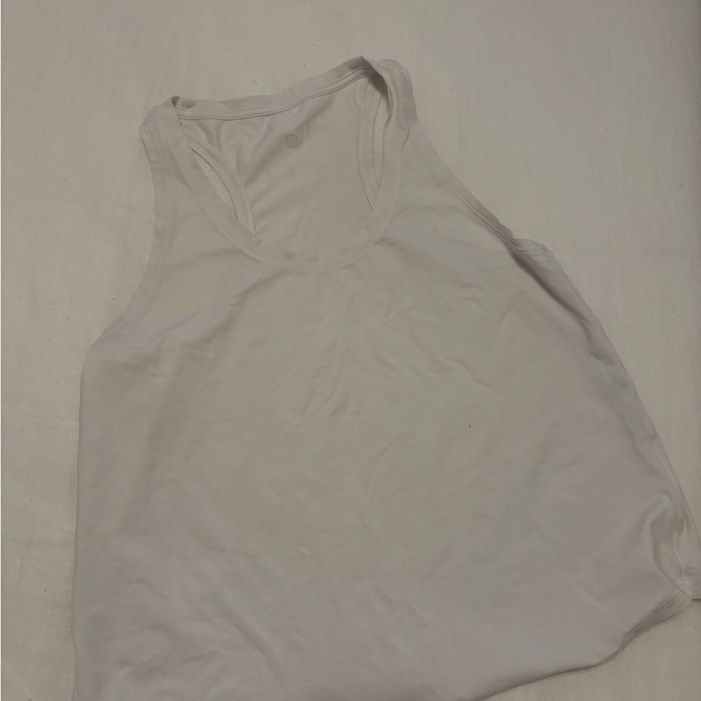 Lululemon Athletica White Sleeveless Tank Top